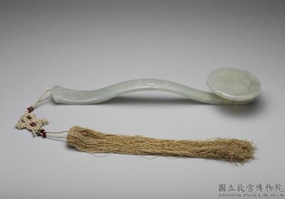 图片[2]-Jade ruyi scepter with symbols of a myriad years of happiness and longevity, Qing dynasty (1644-1911)-China Archive